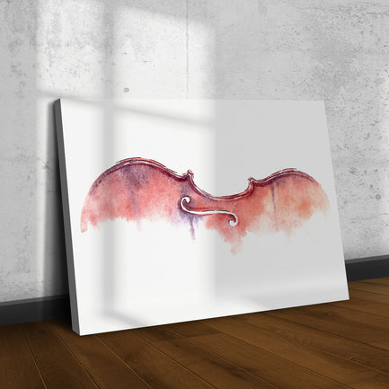 Violin Watercolor Canvas Wall Art - Image by Tailored Canvases