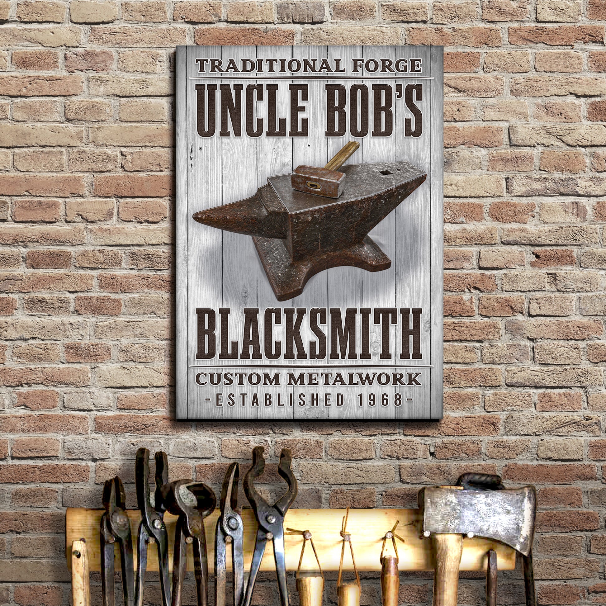 Traditional Forger Blacksmith Sign Style 1 - Image by Tailored Canvases