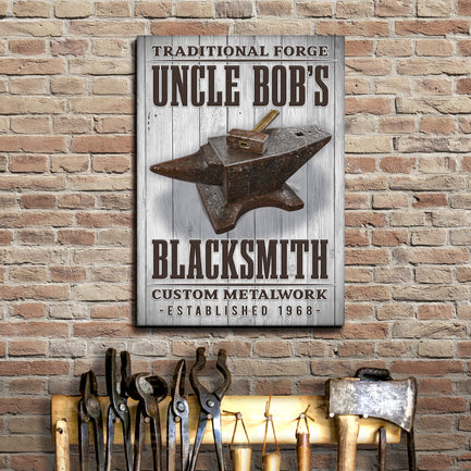 Traditional Forger Blacksmith Sign  - Image by Tailored Canvases