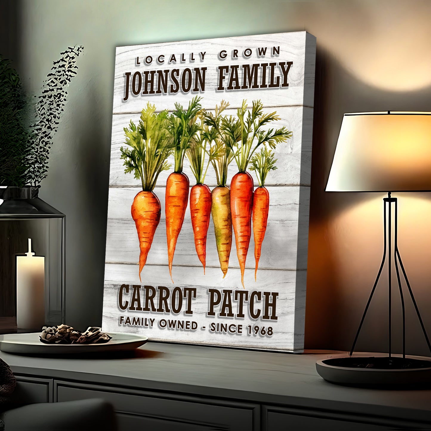 Locally Grown Carrot Patch Sign  - Image by Tailored Canvases