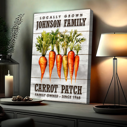 Locally Grown Carrot Patch Sign  - Image by Tailored Canvases