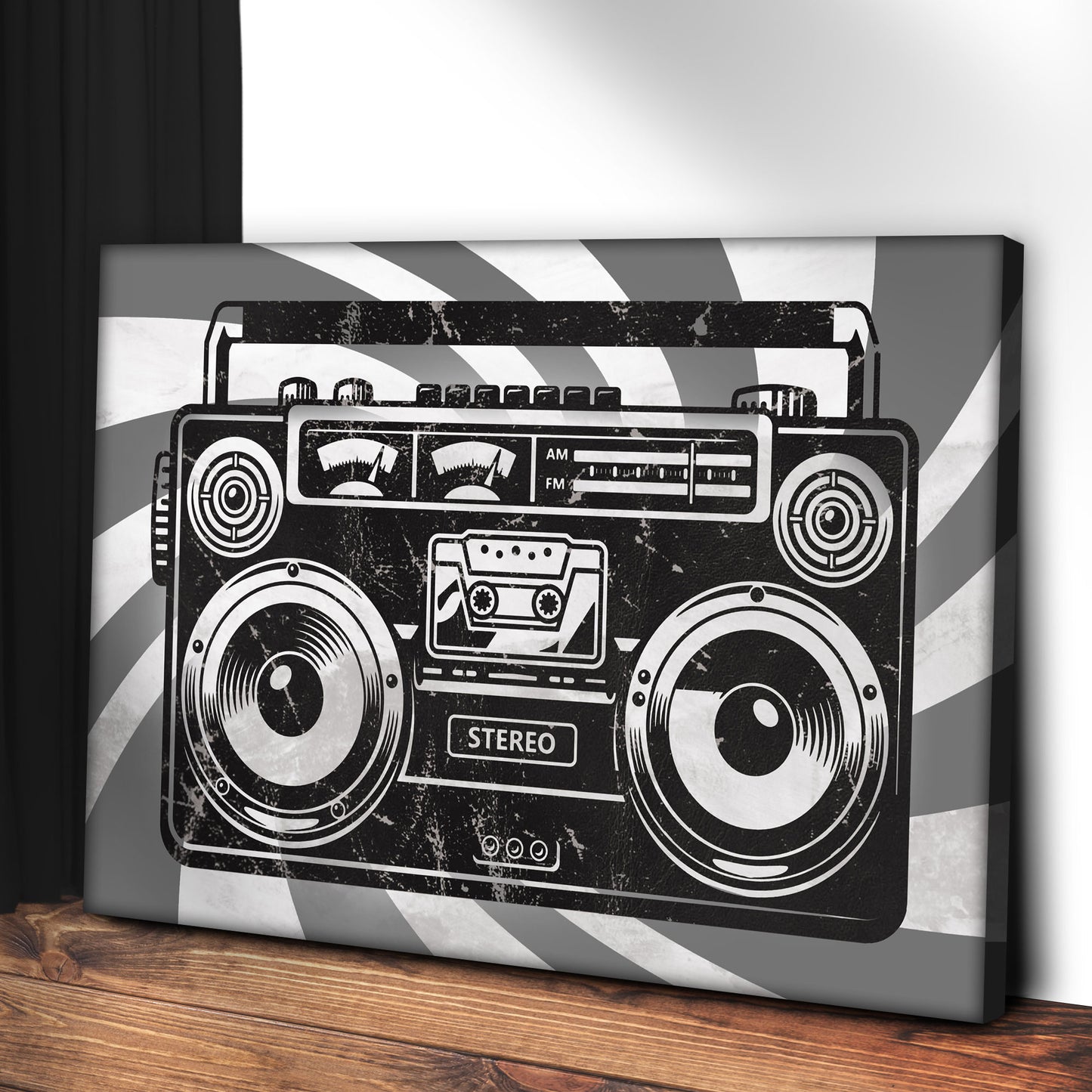 Music Genres Pop Monochrome Canvas Wall Art