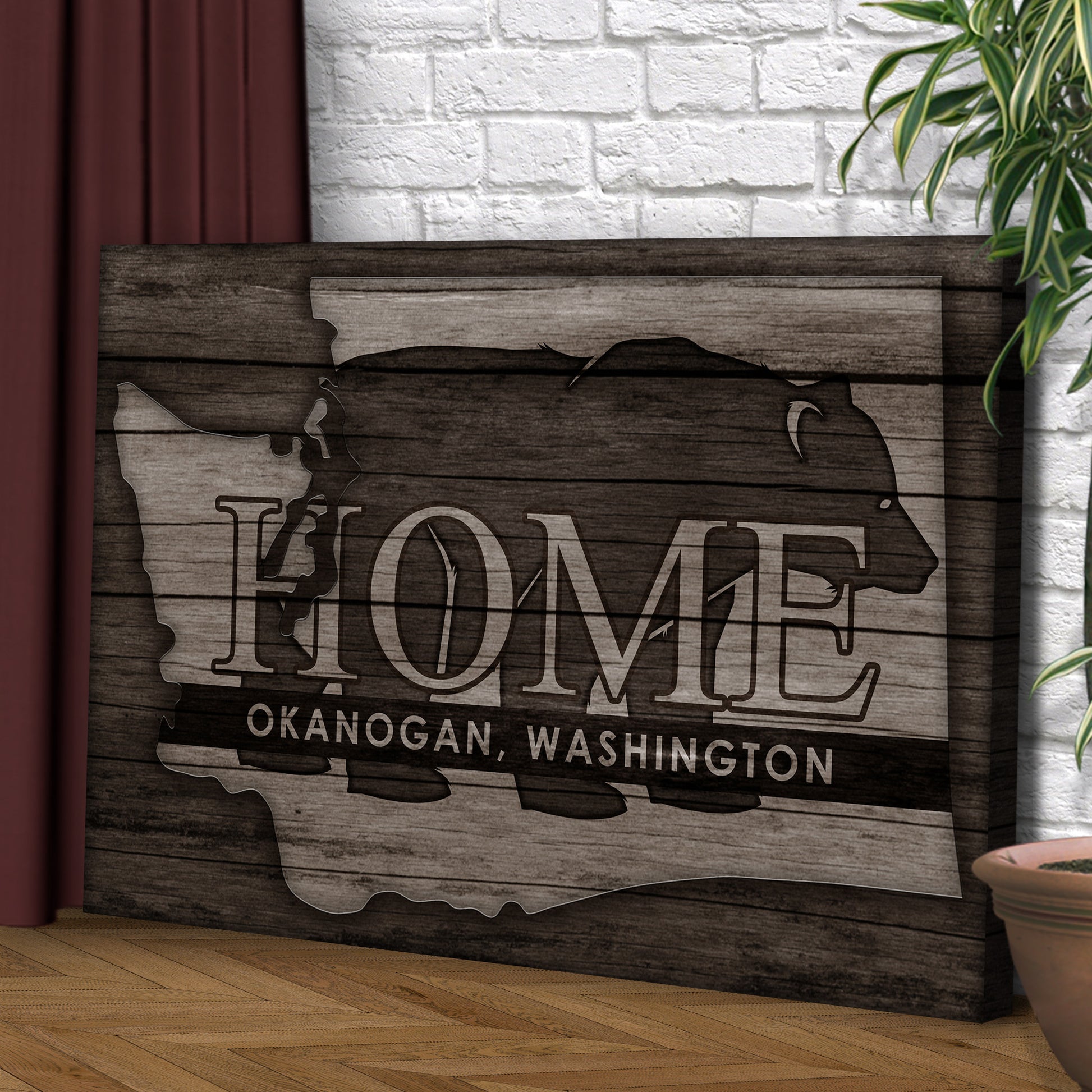 Bear Home Map Sign - Image by Tailored Canvases