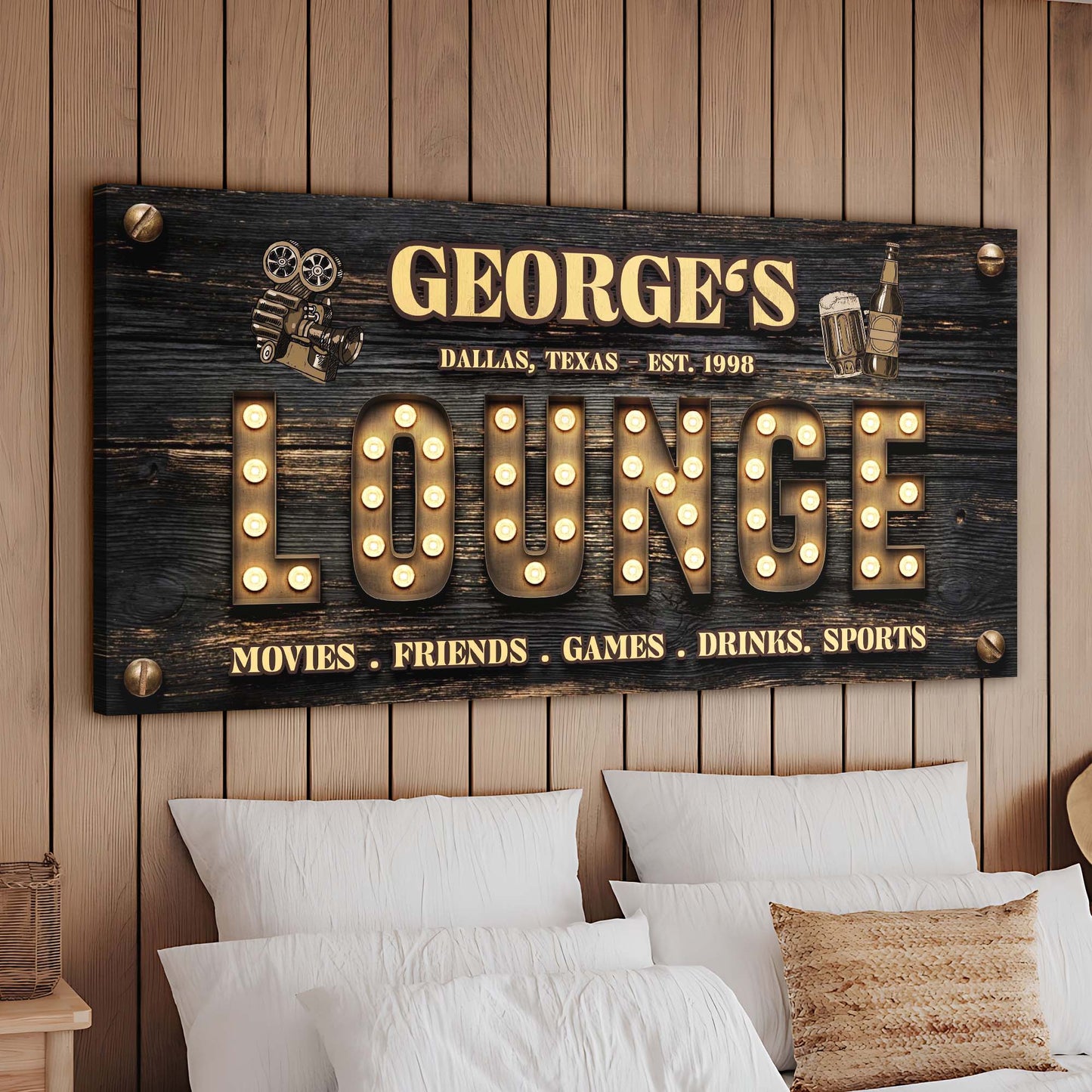 Movies, Friends Lounge Sign  - Image by Tailored Canvases