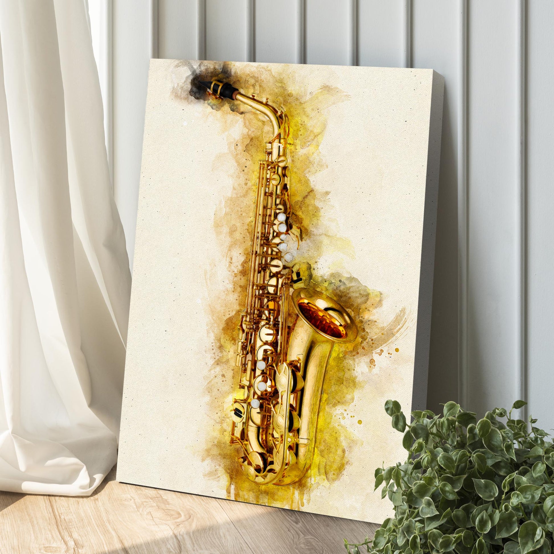 Clarinet Watercolor Canvas Wall Art  - Image by Tailored Canvases