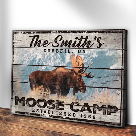 Moose Camp Sign  Style 2 - Image by Tailored Canvases