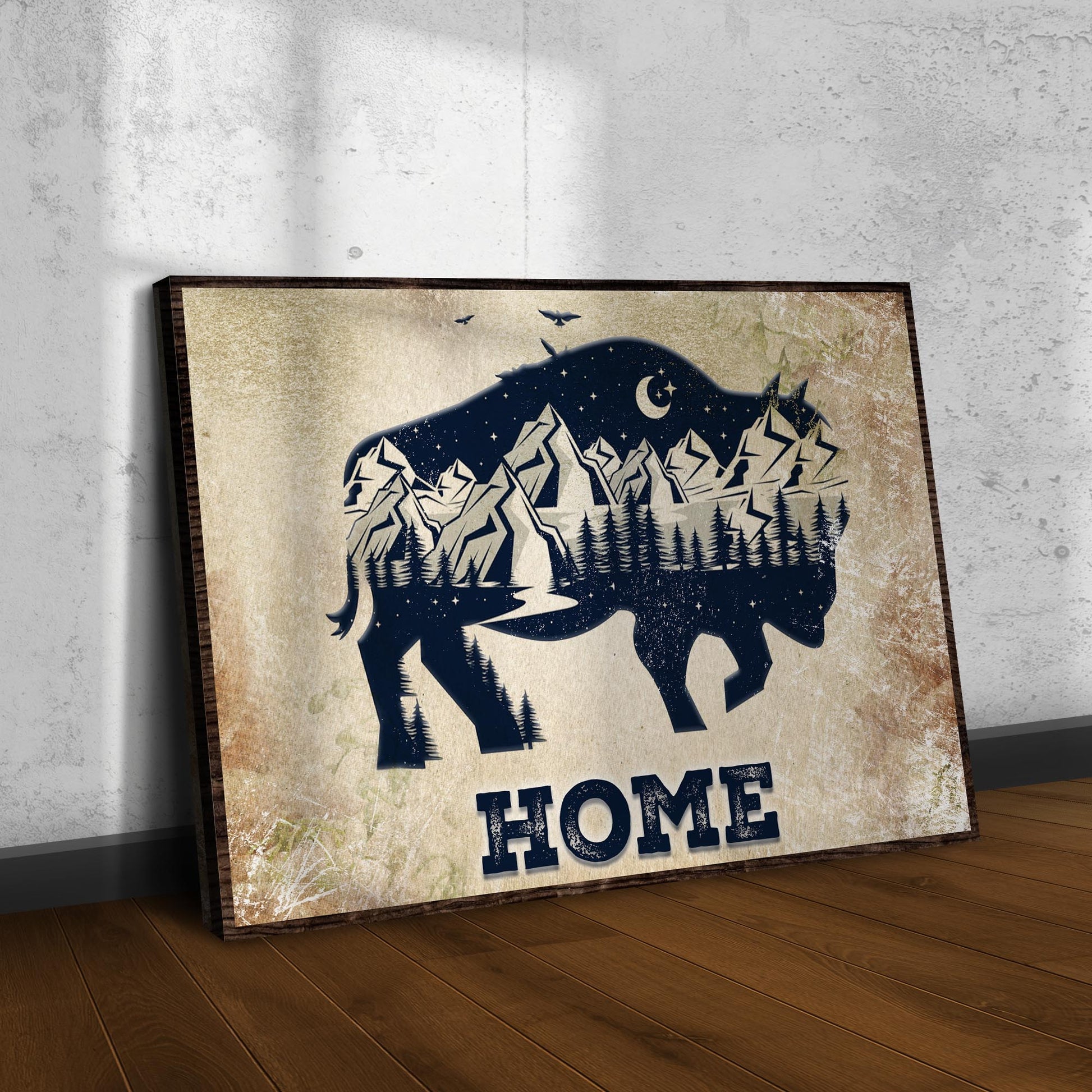 Buffalo Home Sign Style 2 - Image by Tailored Canvases