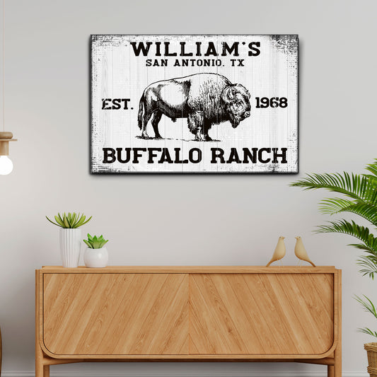 Buffalo Ranch Sign II Style 2 - Image by Tailored Canvases