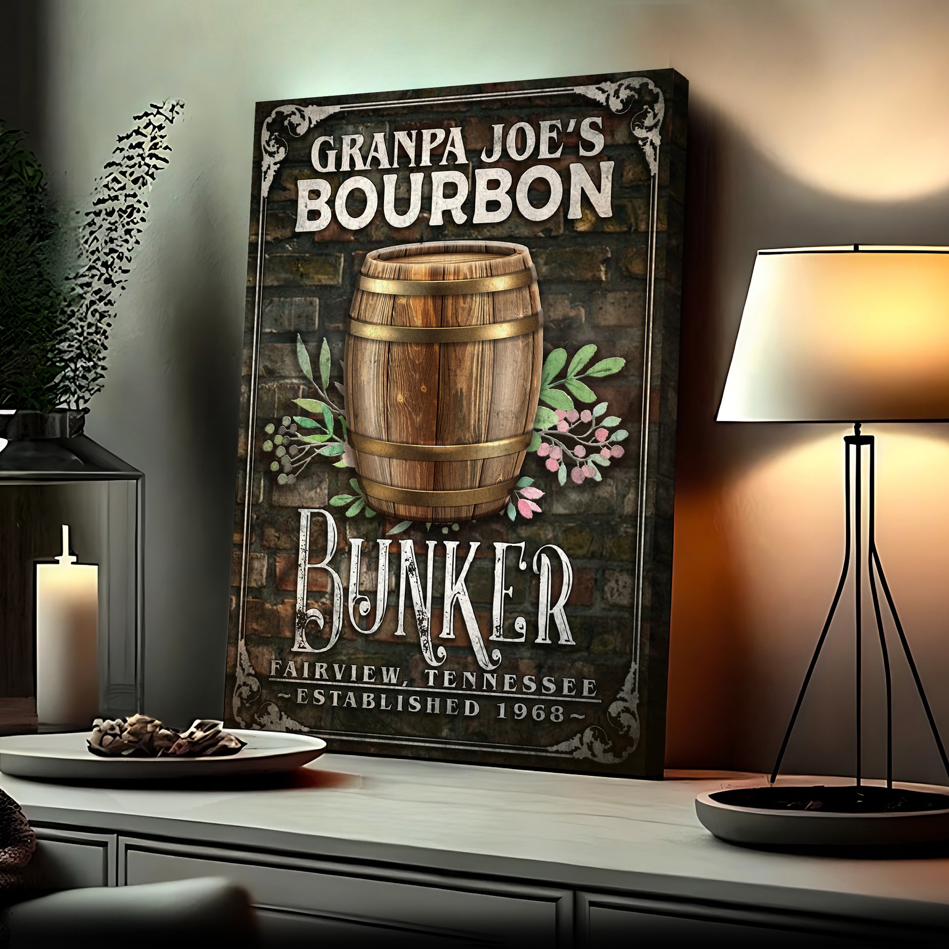 Bourbon Bunker Sign - Imaged by Tailored Canvases