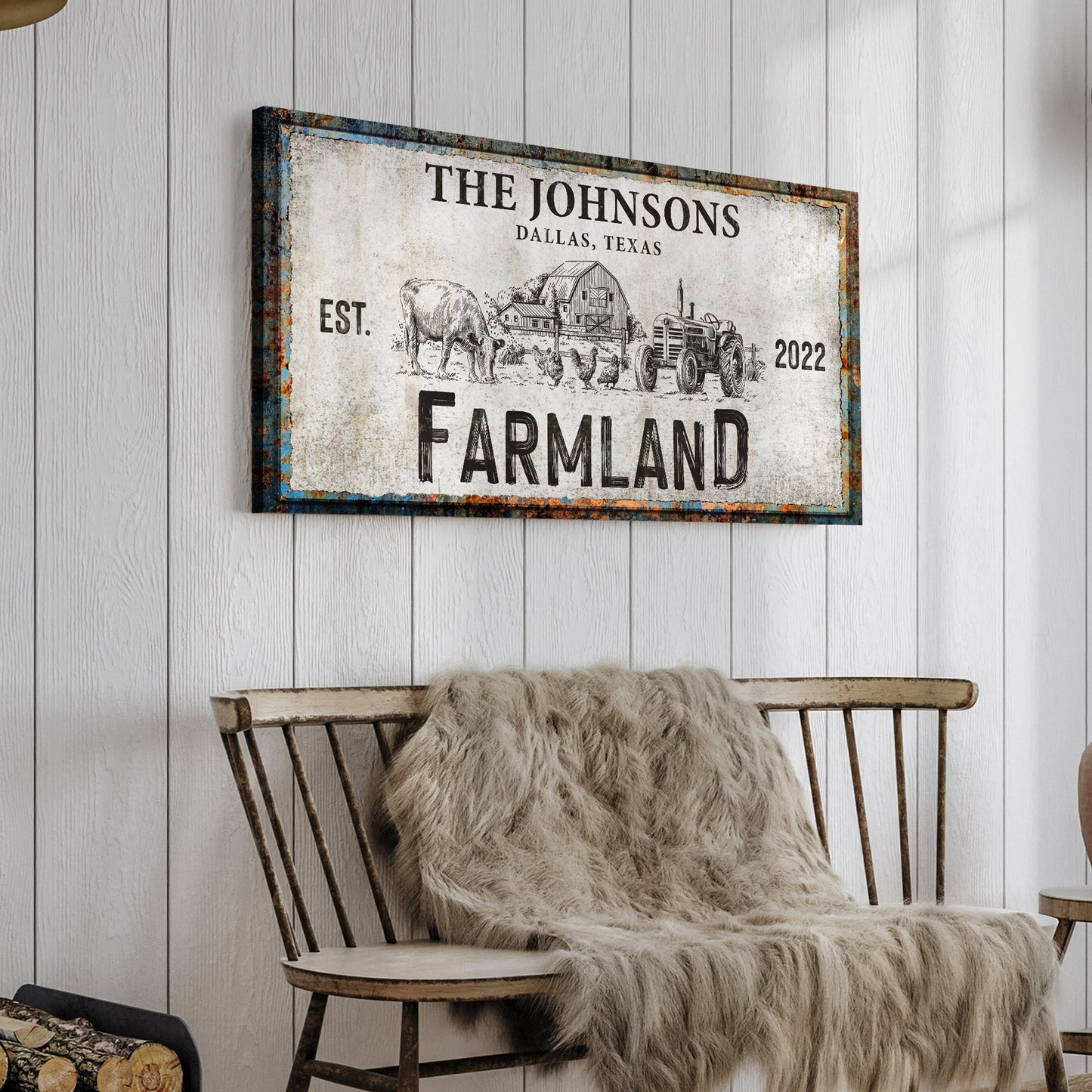 Family Farmland Sign VIII  - Image by Tailored Canvases