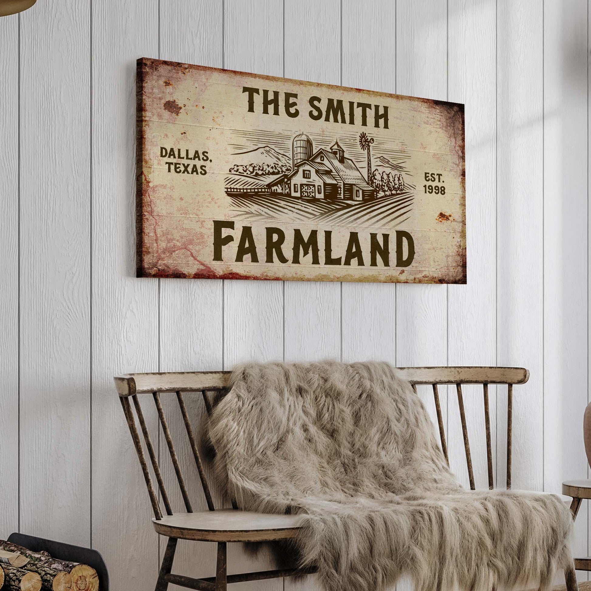Family Farmland Sign X - Image by Tailored Canvases