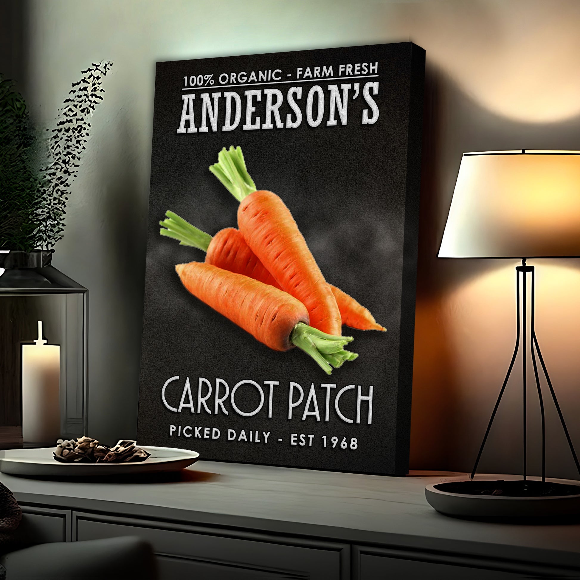 100% Organic Carrot Patch Sign  - Image by Tailored Canvases