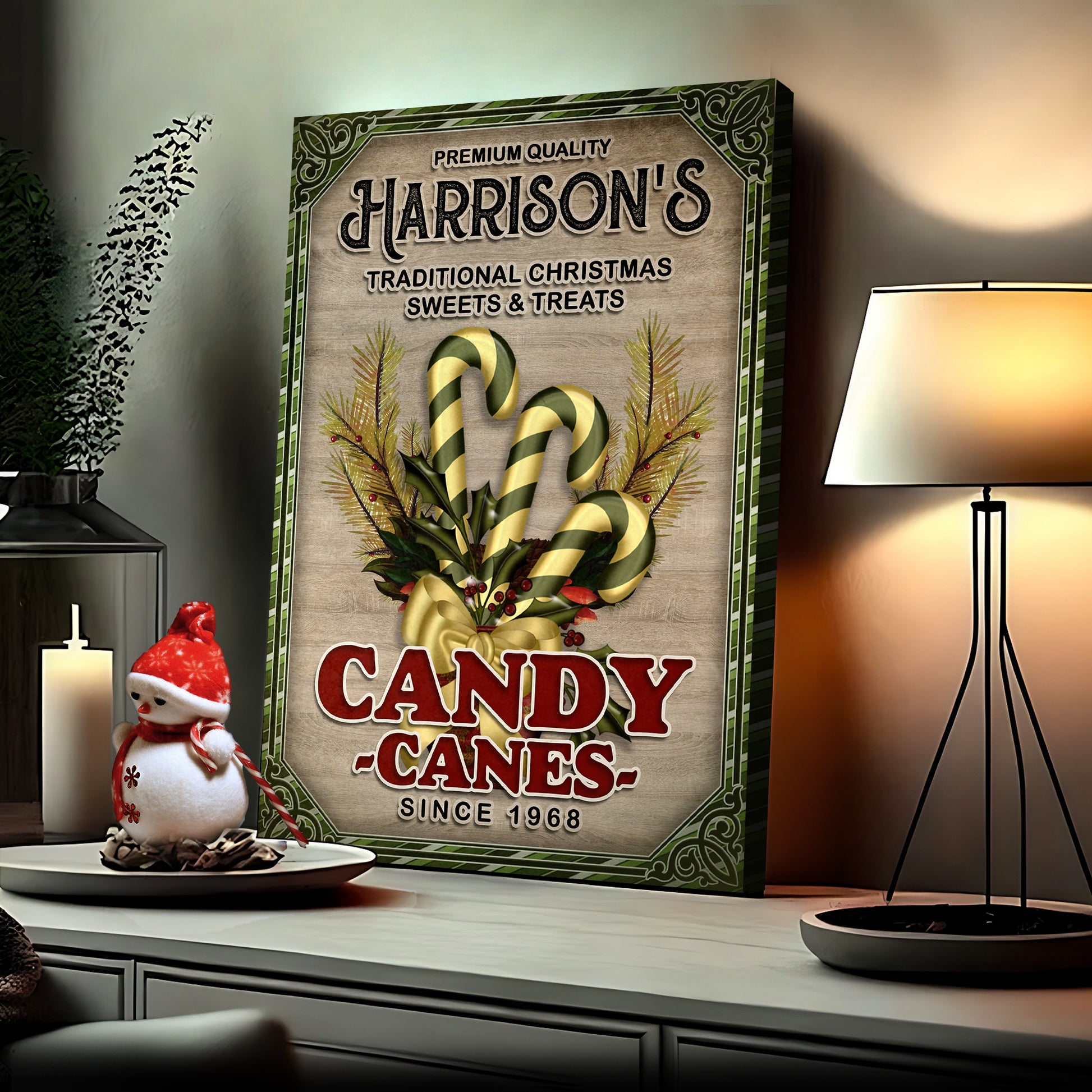 Premium Quality Sweets And Treats Candy Canes Sign  - Image by Tailored Canvases