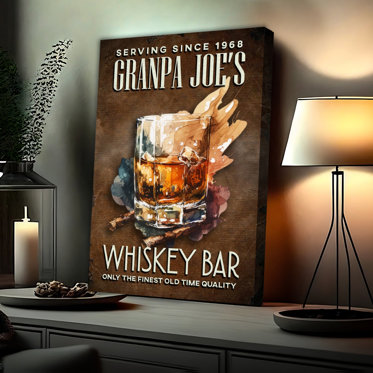 Only The Finest Whiskey Bar Sign  - Image by Tailored Canvases