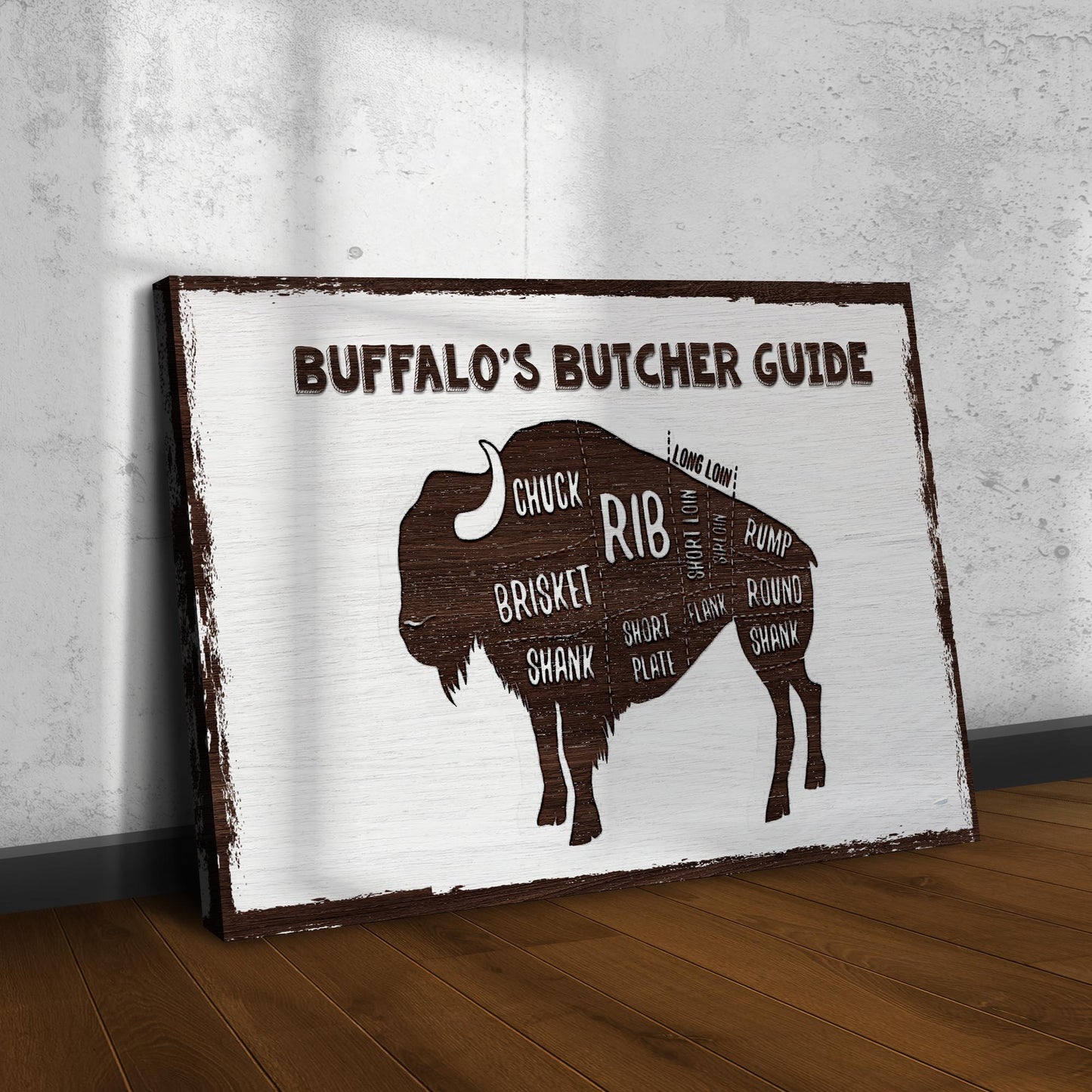 Buffalo's Butcher Guide Sign - Image by Tailored Canvases