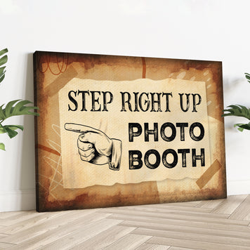 Step Right Up Photo Booth Sign