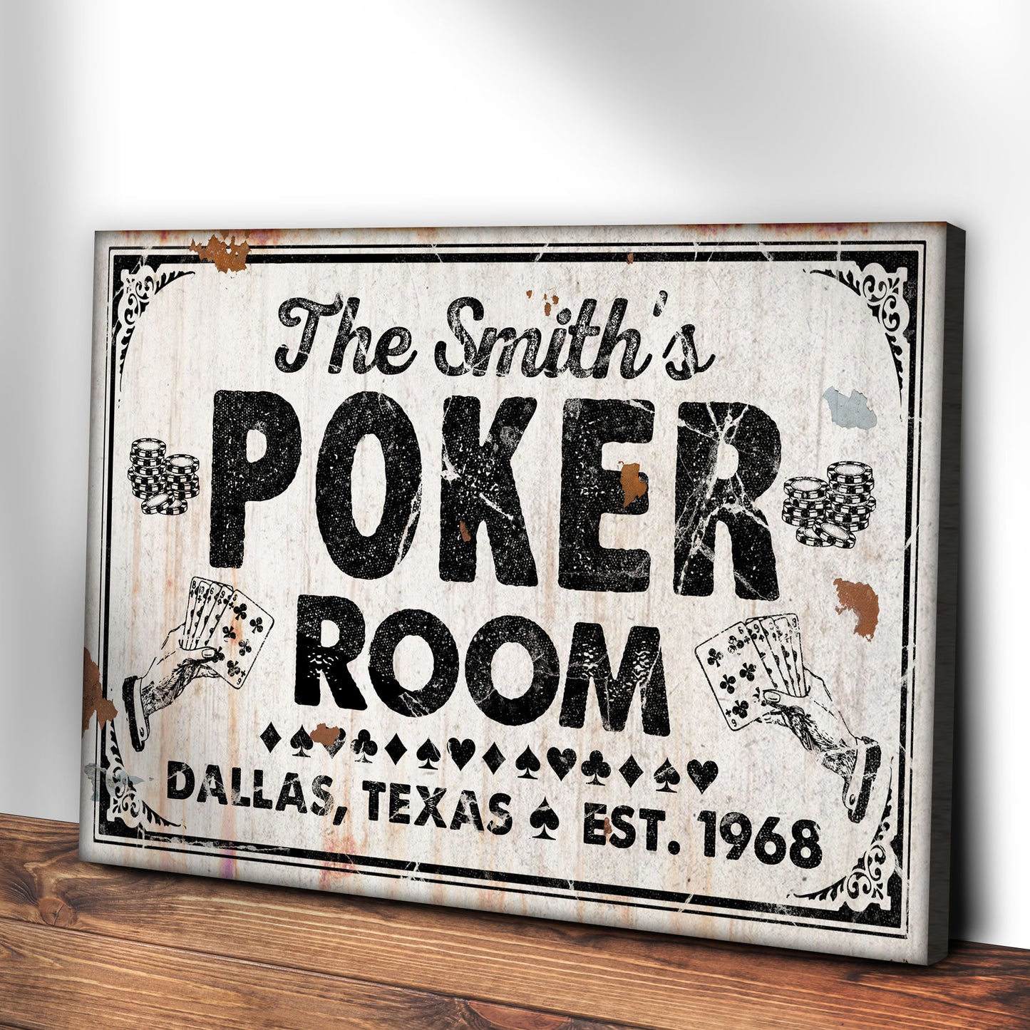 Rustic Poker Room Sign II - Image by Tailored Canvases