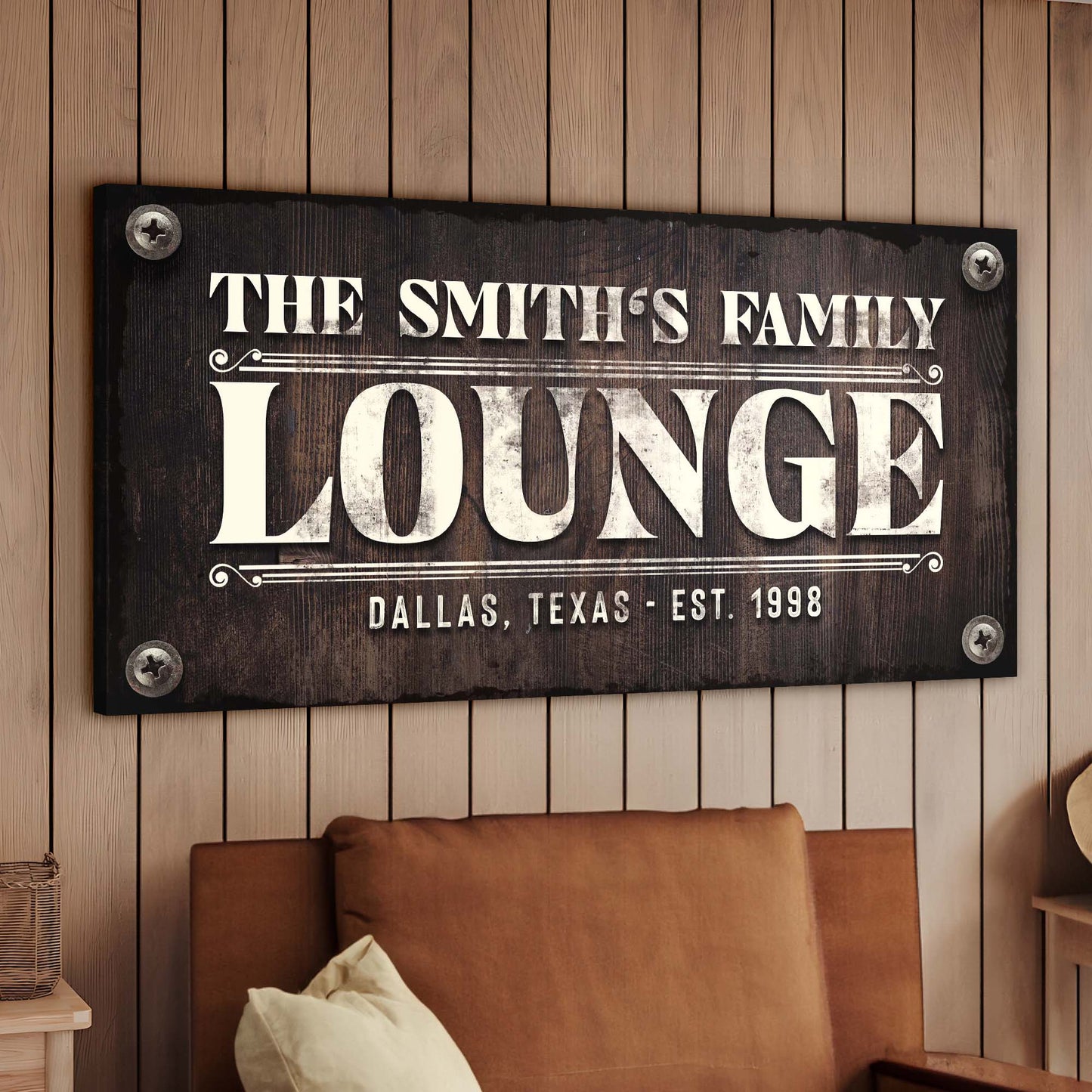 Family Lounge Sign  - Image by Tailored Canvases