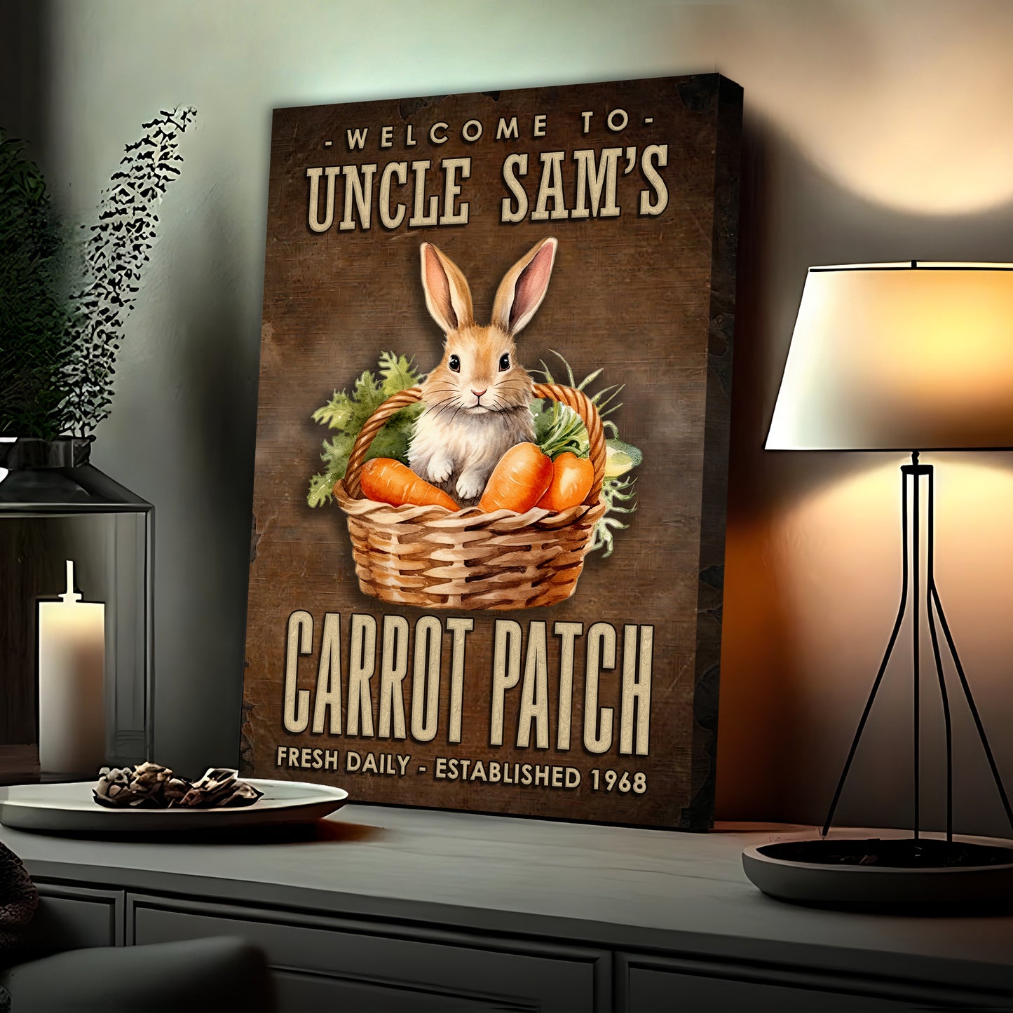 Fresh Daily Carrot Patch Sign  - Image by Tailored Canvases