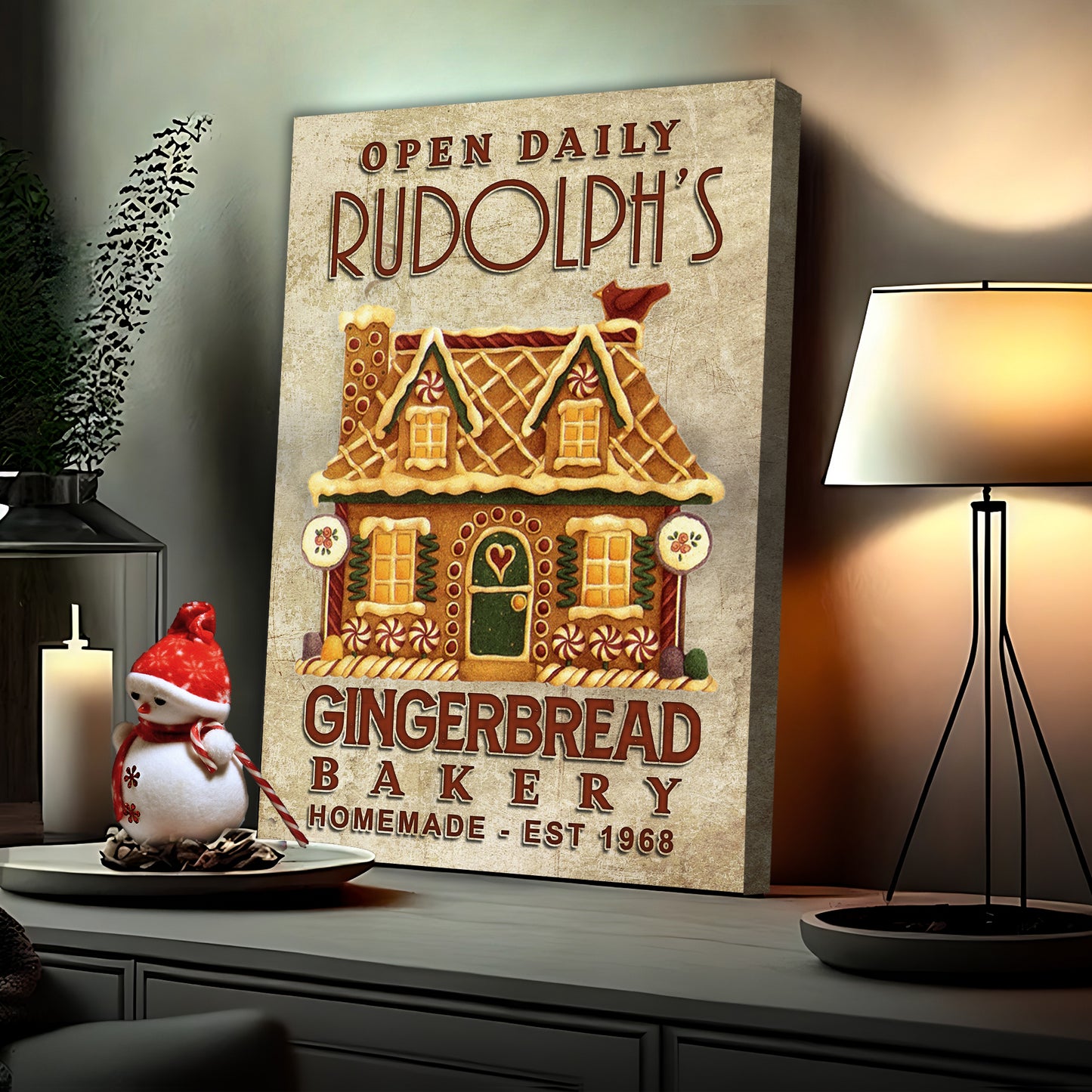Homemade Gingerbread Bakery Sign  - Image by Tailored Canvases