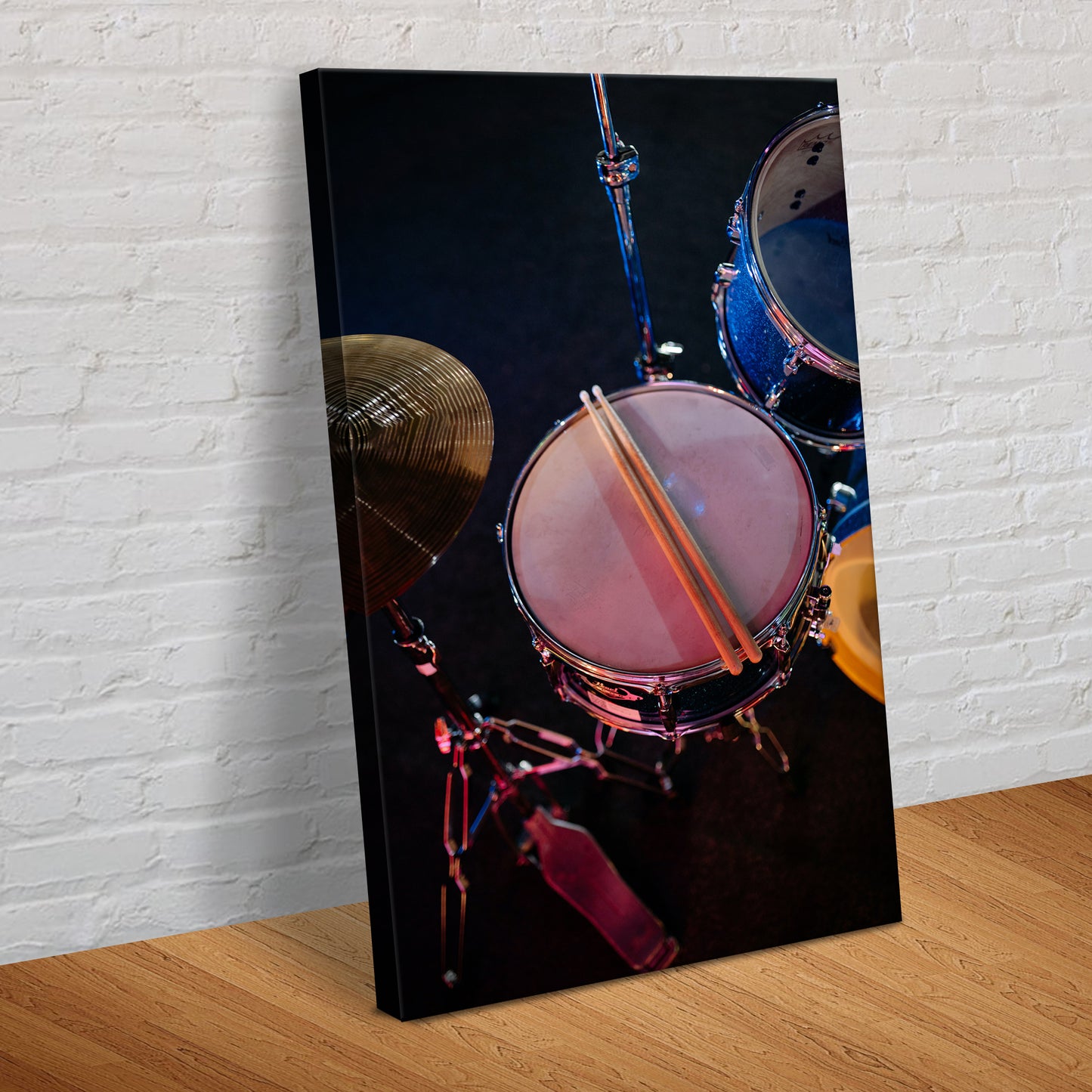 Drums Modern Canvas Wall Art - Image by Tailored Canvases