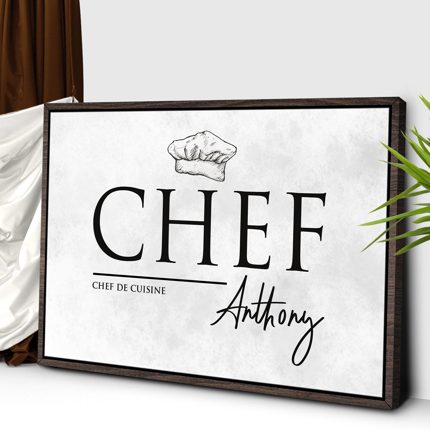 Chef De Cuisine Name Sign II - Image by Tailored Canvases