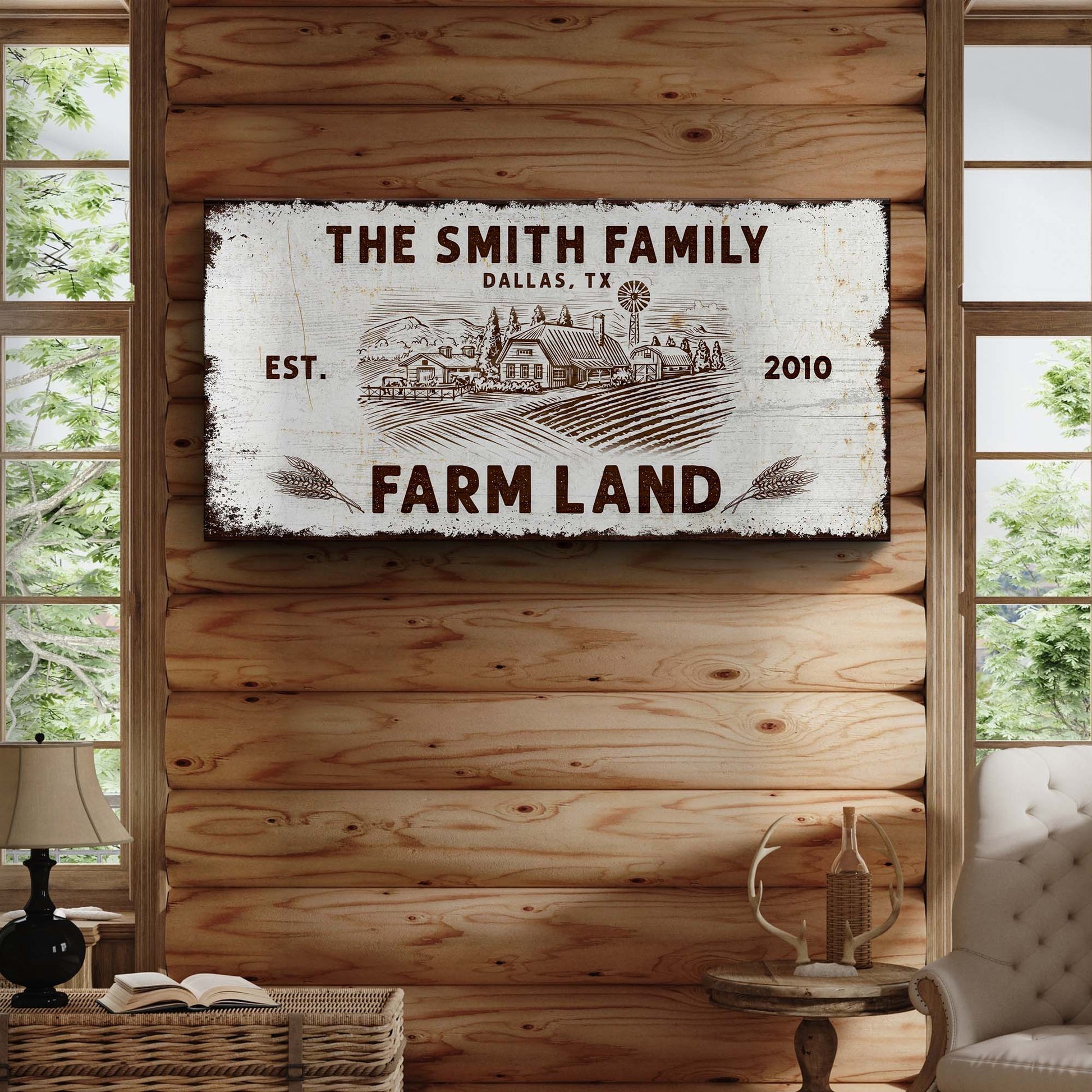 Family Farmland Sign VI  - Image by Tailored Canvases