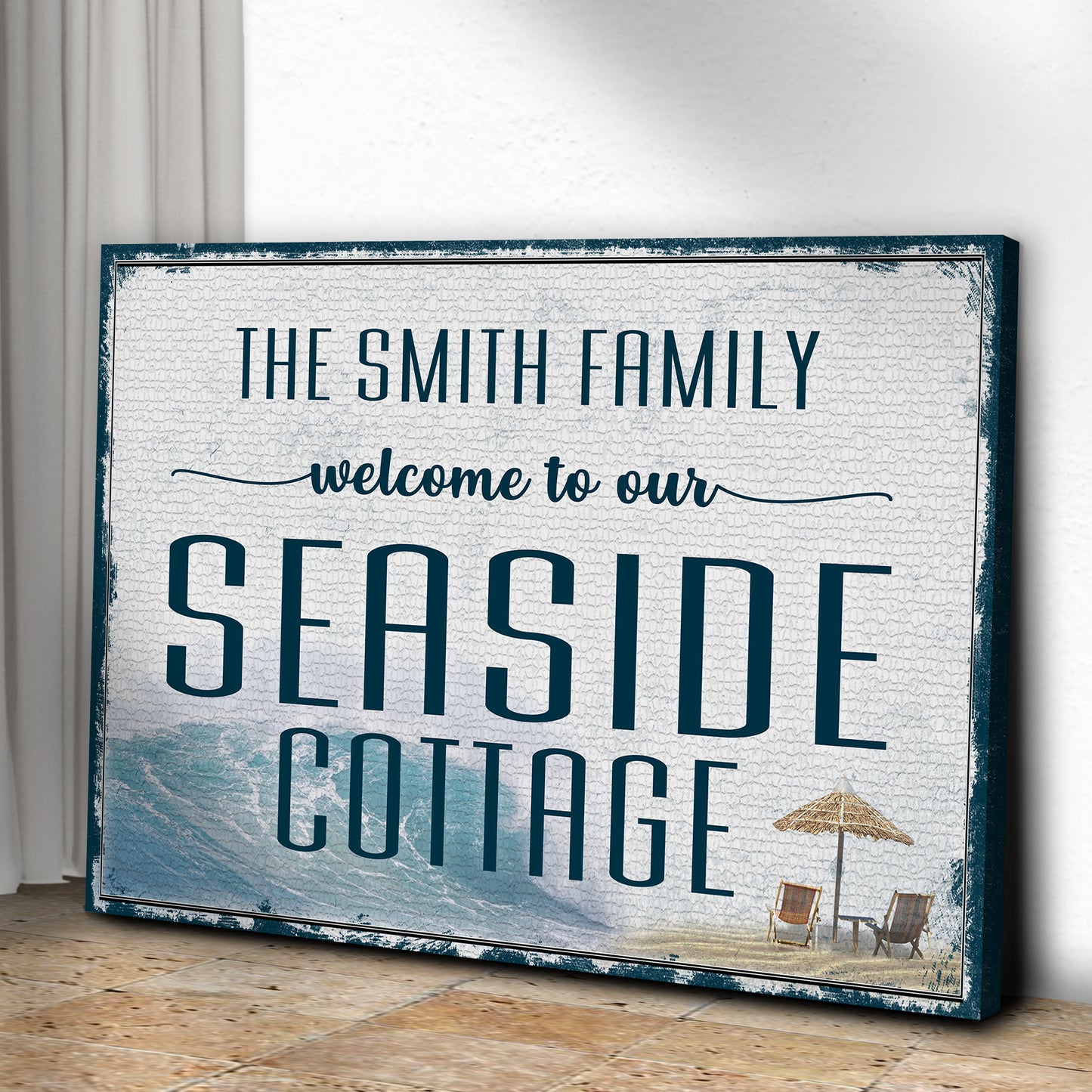 Seaside Cottage Sign - Image by Tailored Canvases