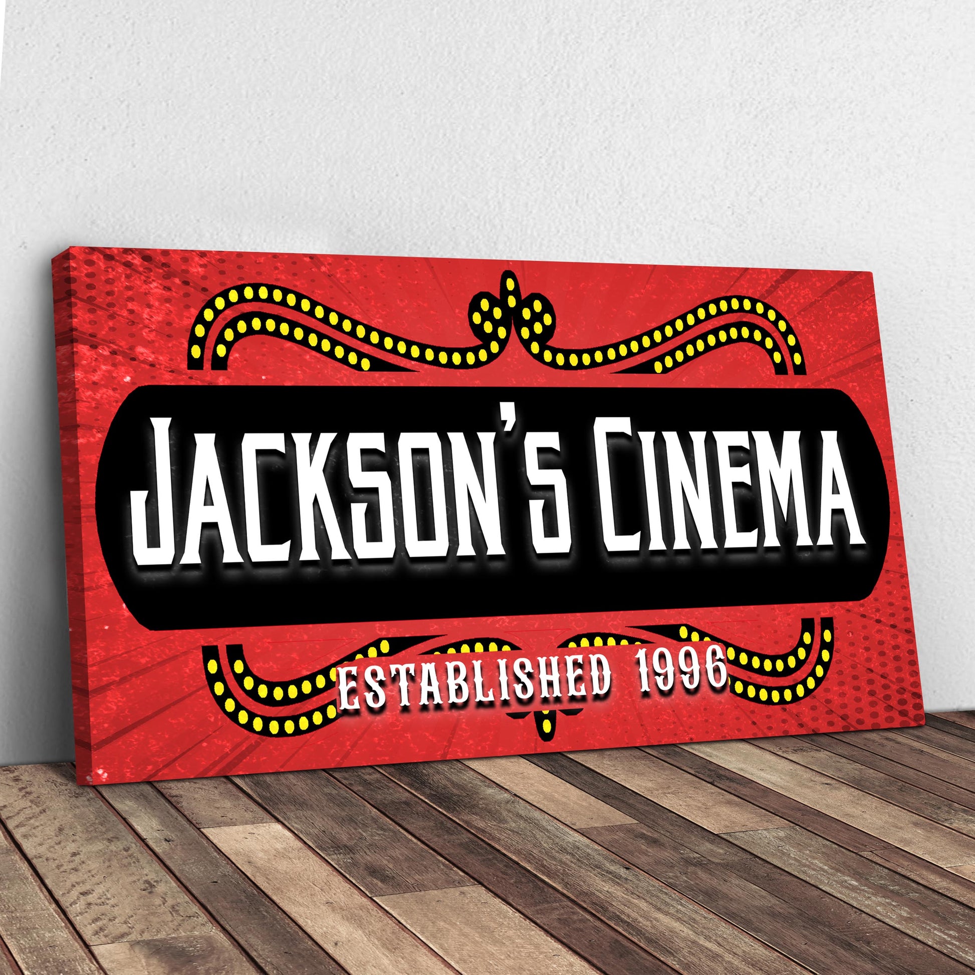 Family Cinema Sign  - Image by Tailored Canvases
