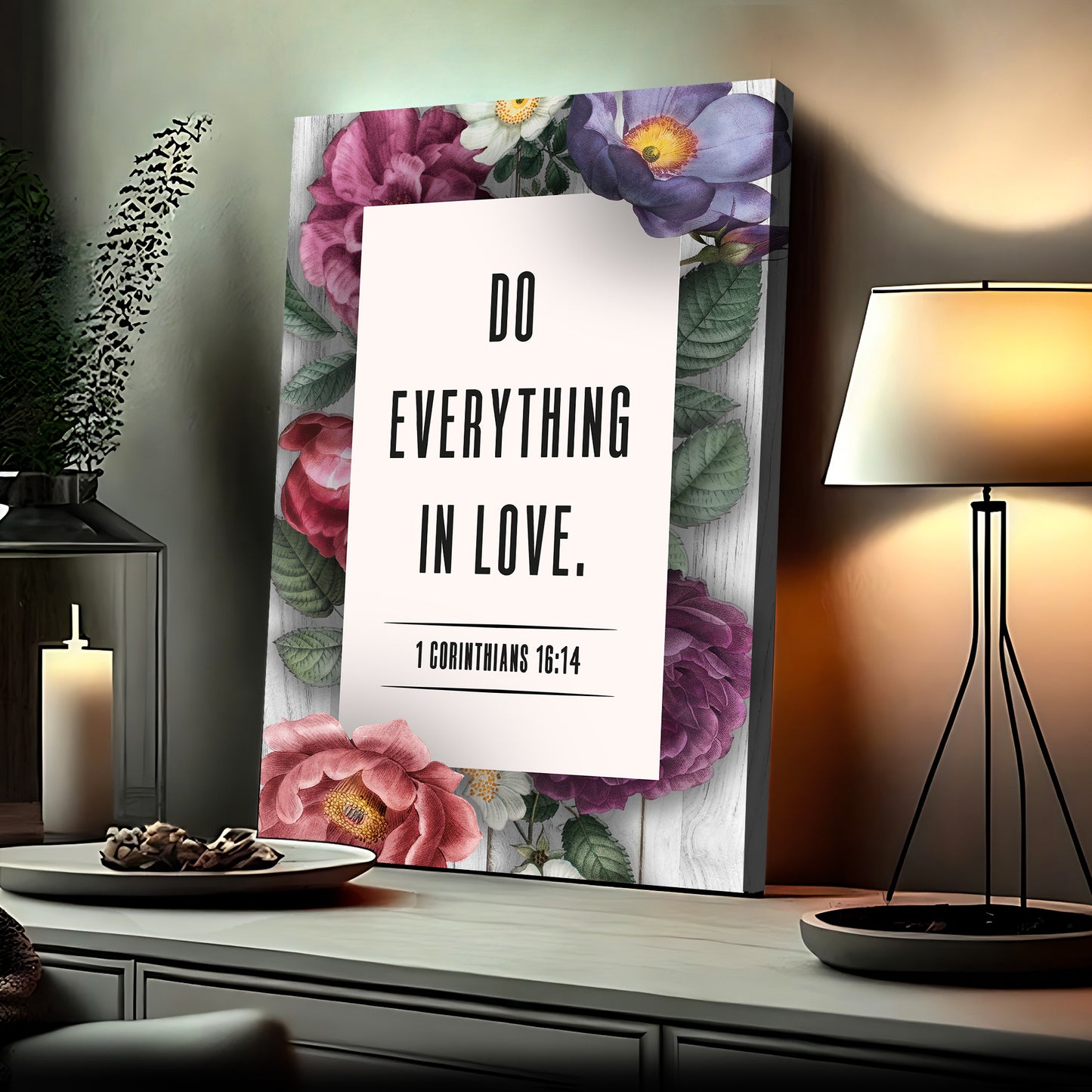 1 Corinthians 16:14 Do Everything In Love Sign  - Image by Tailored Canvases