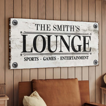 Family Sports Games Lounge Sign