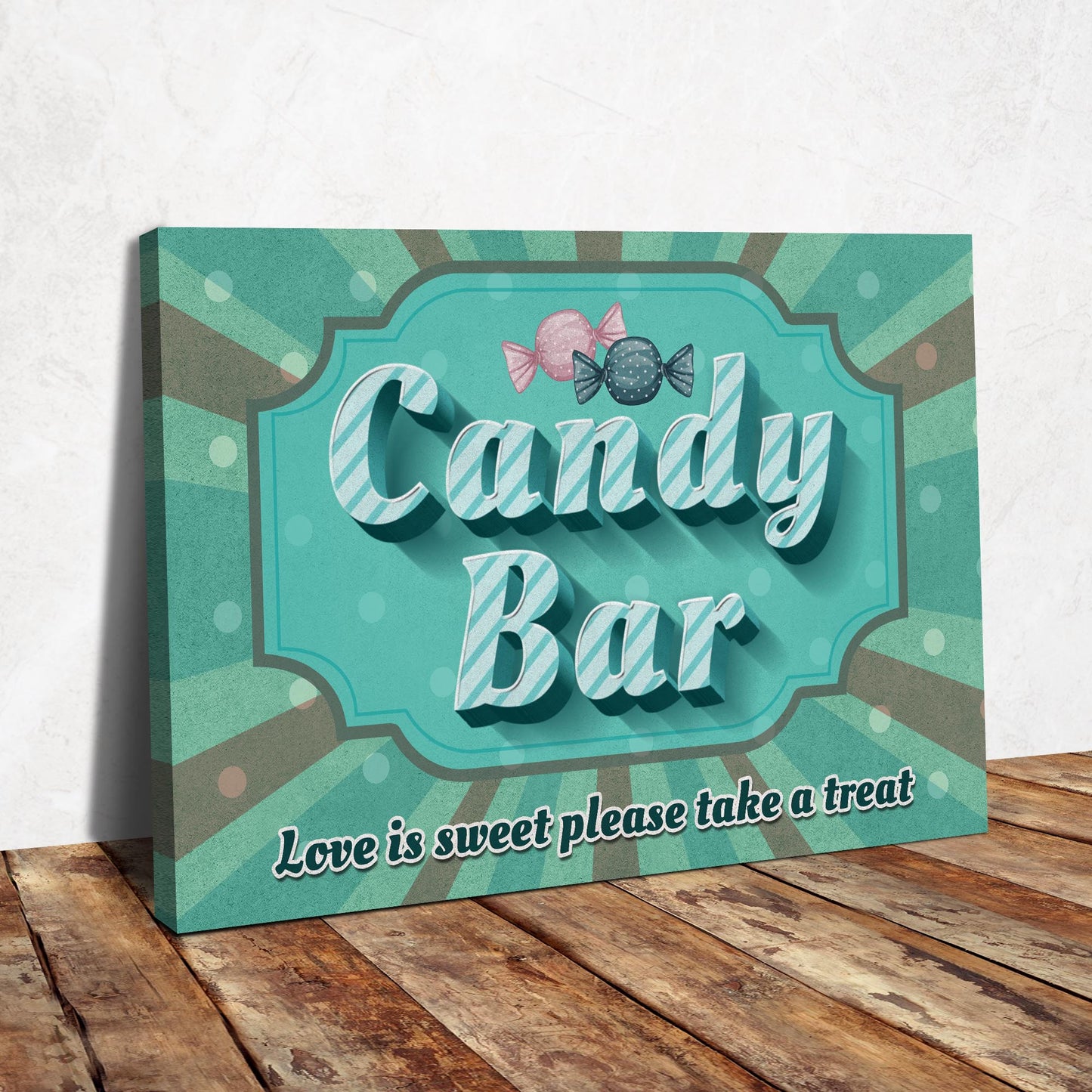 Love Is Sweet Take A Treat Candy Bar Sign II - Imaged by Tailored Canvases