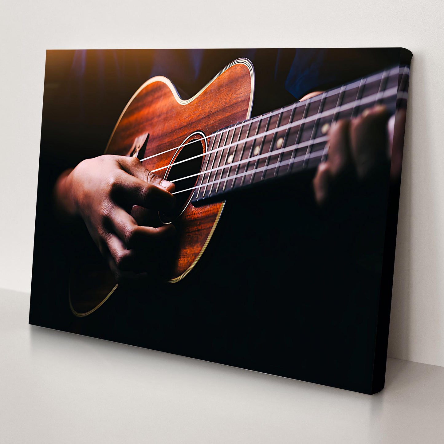 Ukulele Playing Canvas Wall Art - Image by Tailored Canvases