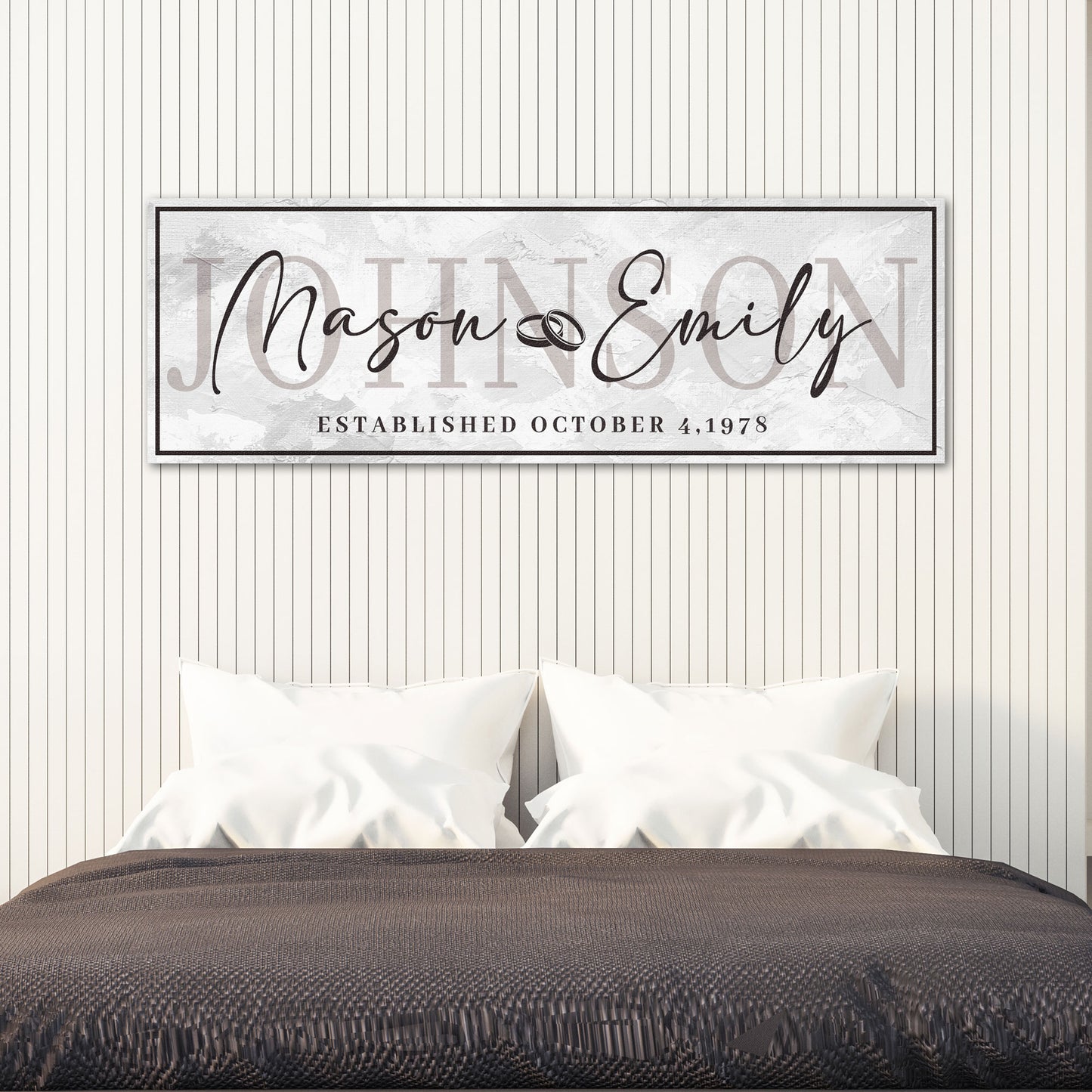 Last Name Wedding Gift Sign Style 1 - Image by Tailored Canvases