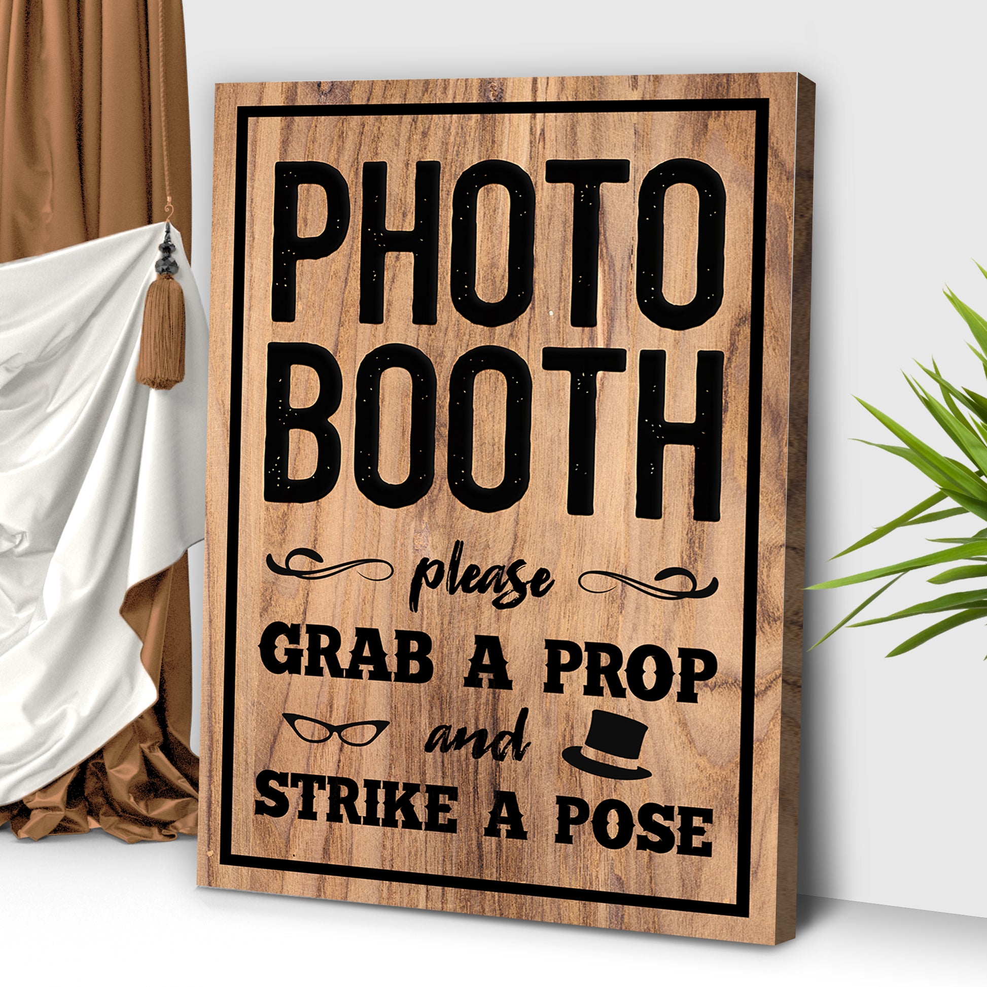 Grab A Prop Strike A Pose Photo Booth Sign II - Imaged by Tailored Canvases