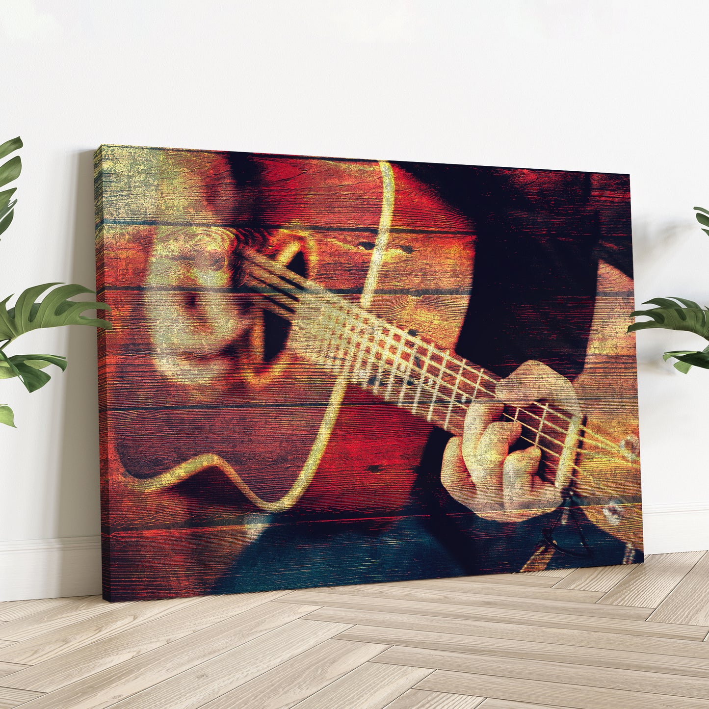 Guitar Grunge Canvas Wall Art - Image by Tailored Canvases