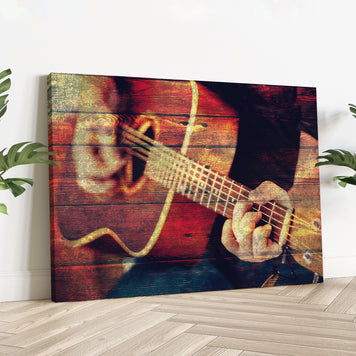 Guitar Grunge Canvas Wall Art