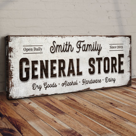 Family General Store Sign - Image by Tailored Canvases