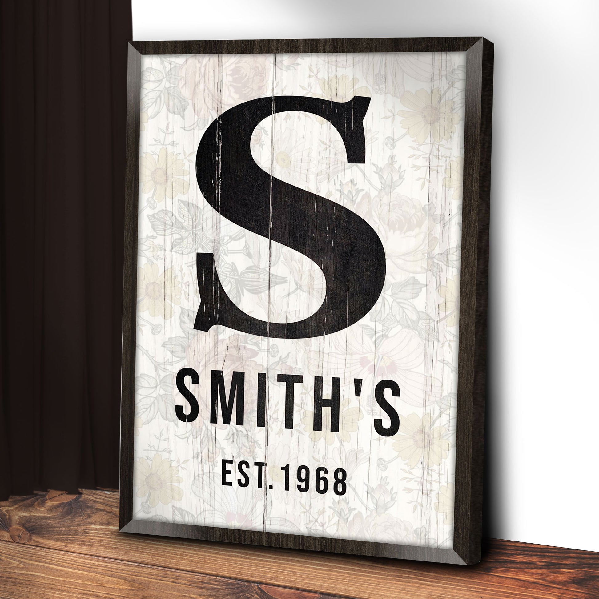 Family Name Portrait Sign  - Image by Tailored Canvases