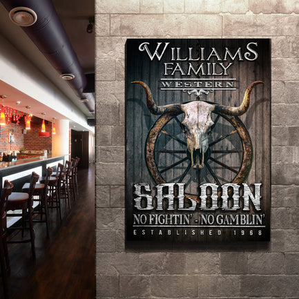 Western Cowboy Saloon Sign  - Image by Tailored Canvases