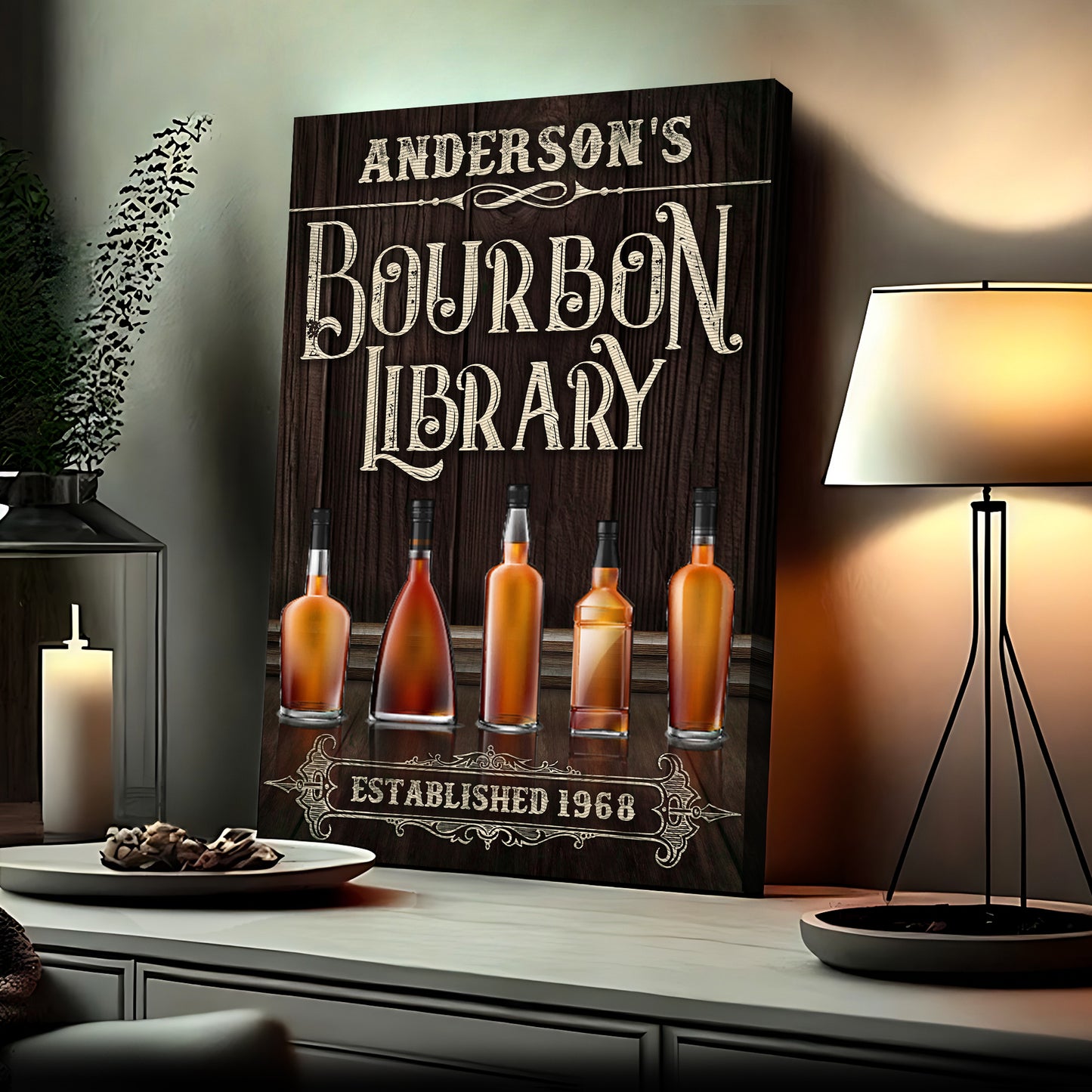 Bourbon Library Sign - Imaged by Tailored Canvases