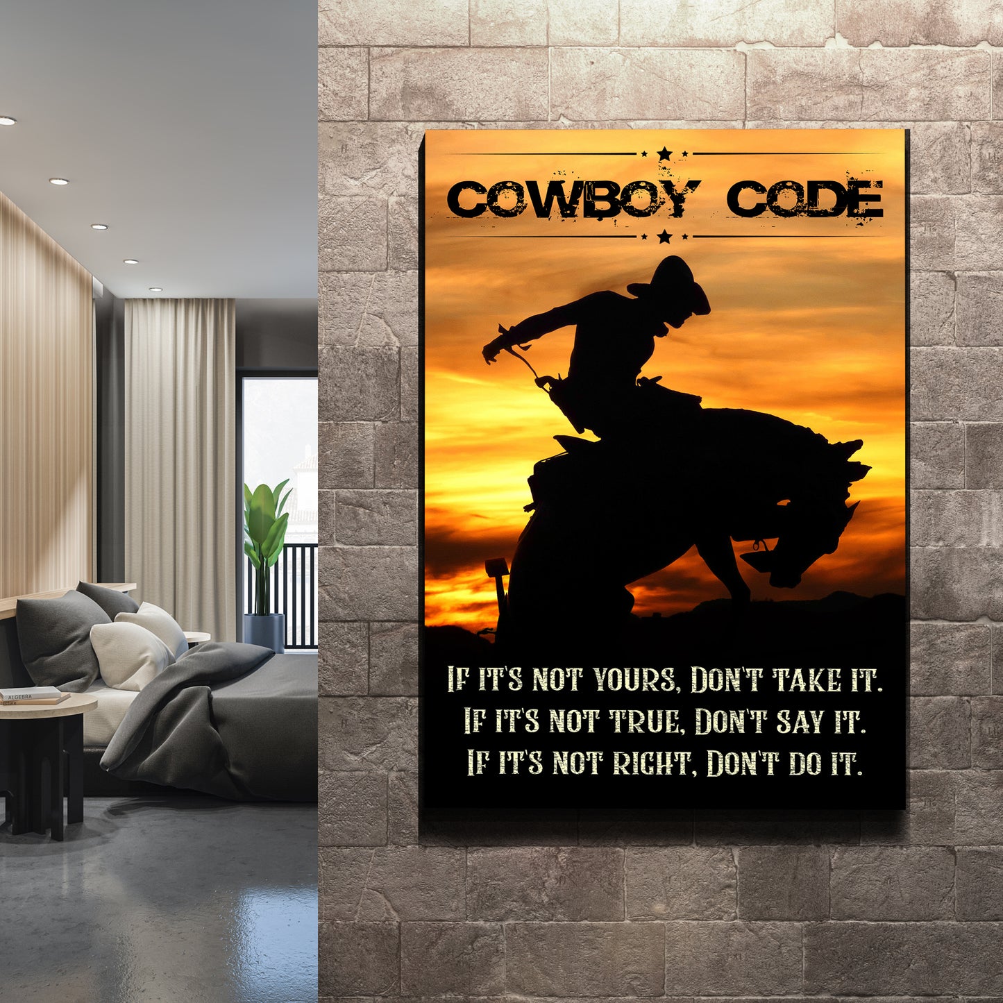 Cowboy Code Sign II Style 1 - Image by Tailored Canvases