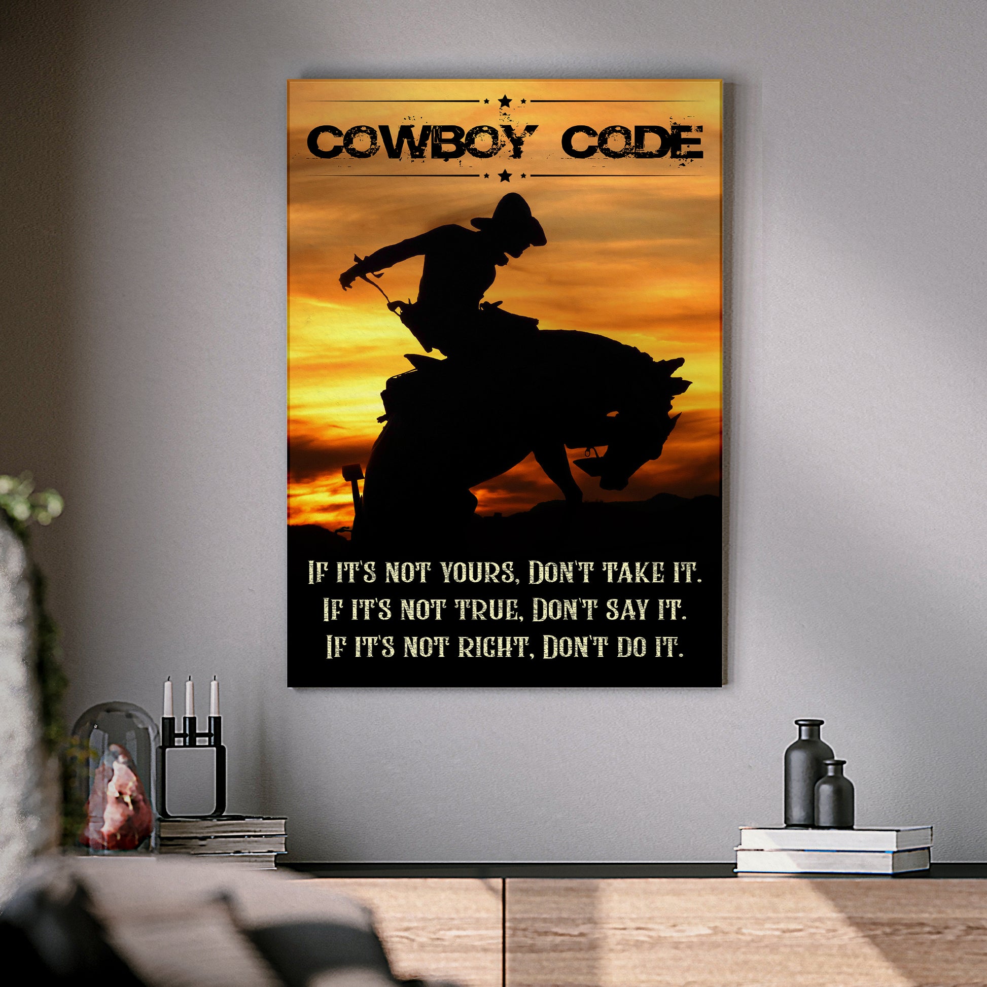 Cowboy Code Sign II Style 2 - Image by Tailored Canvases