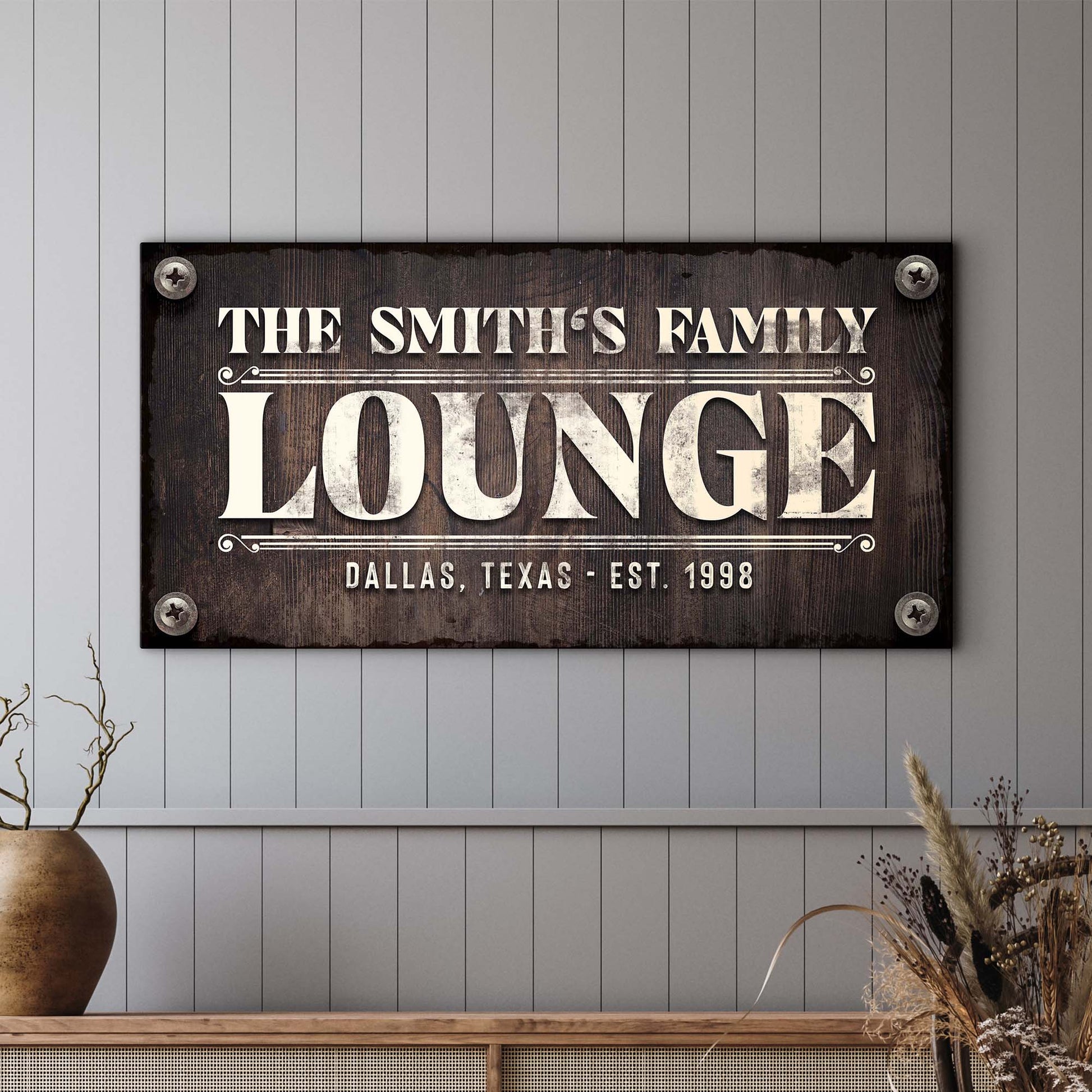 Family Lounge Sign Style 1 - Image by Tailored Canvases