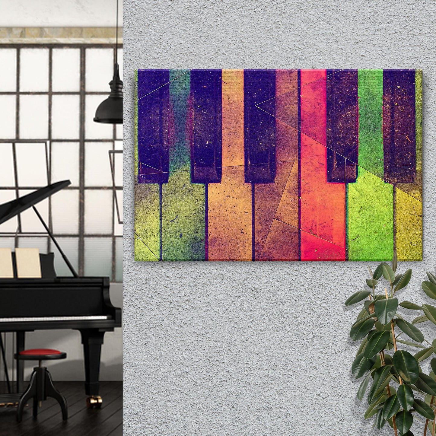 Keyboard Retro Canvas Wall Art Style 1 - Image by Tailored Canvases