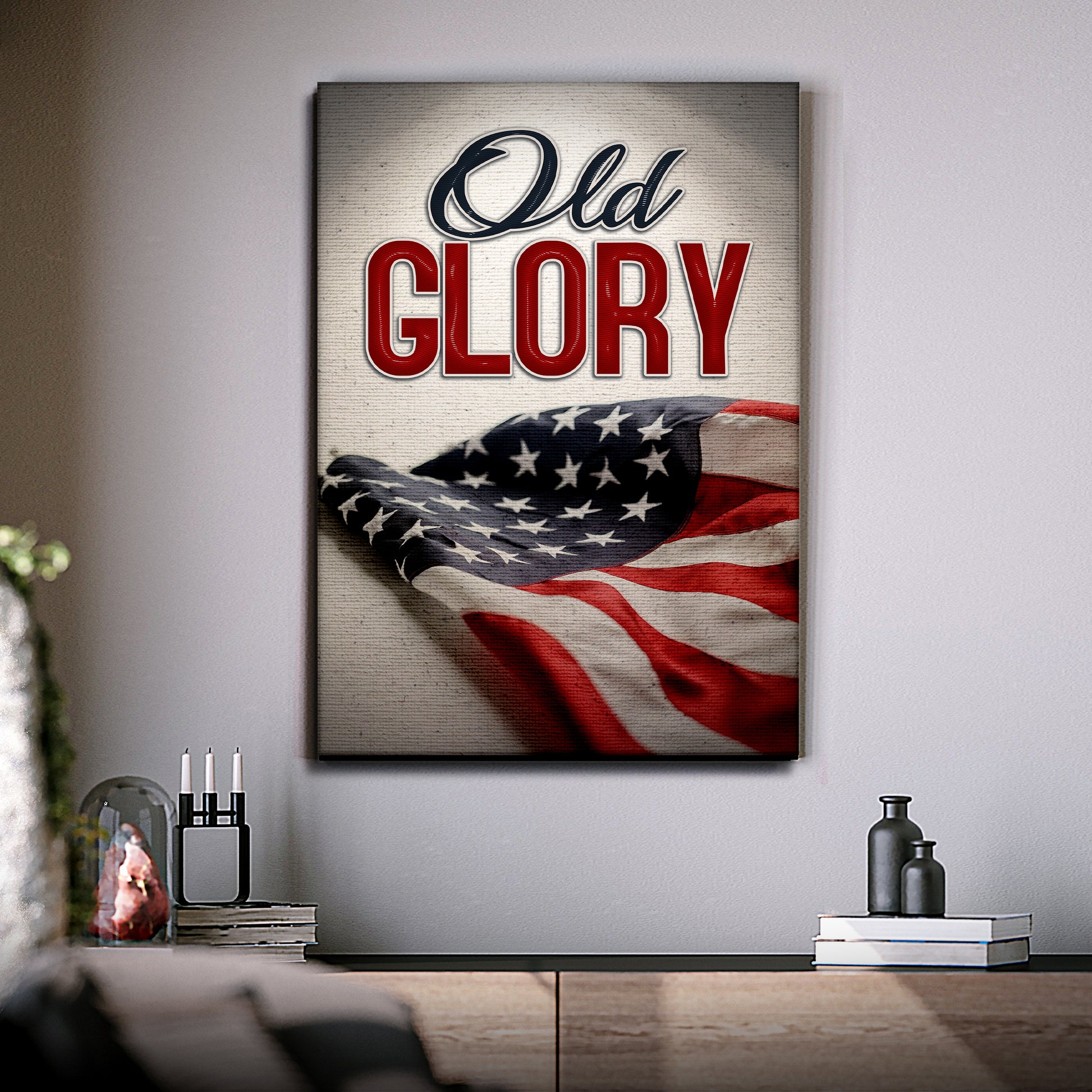 Old Glory Sign V Style 1 - Image by Tailored Canvases