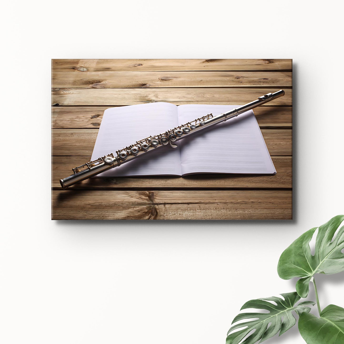 Flute Modern Canvas Wall Art Style 1 - Image by Tailored Canvases