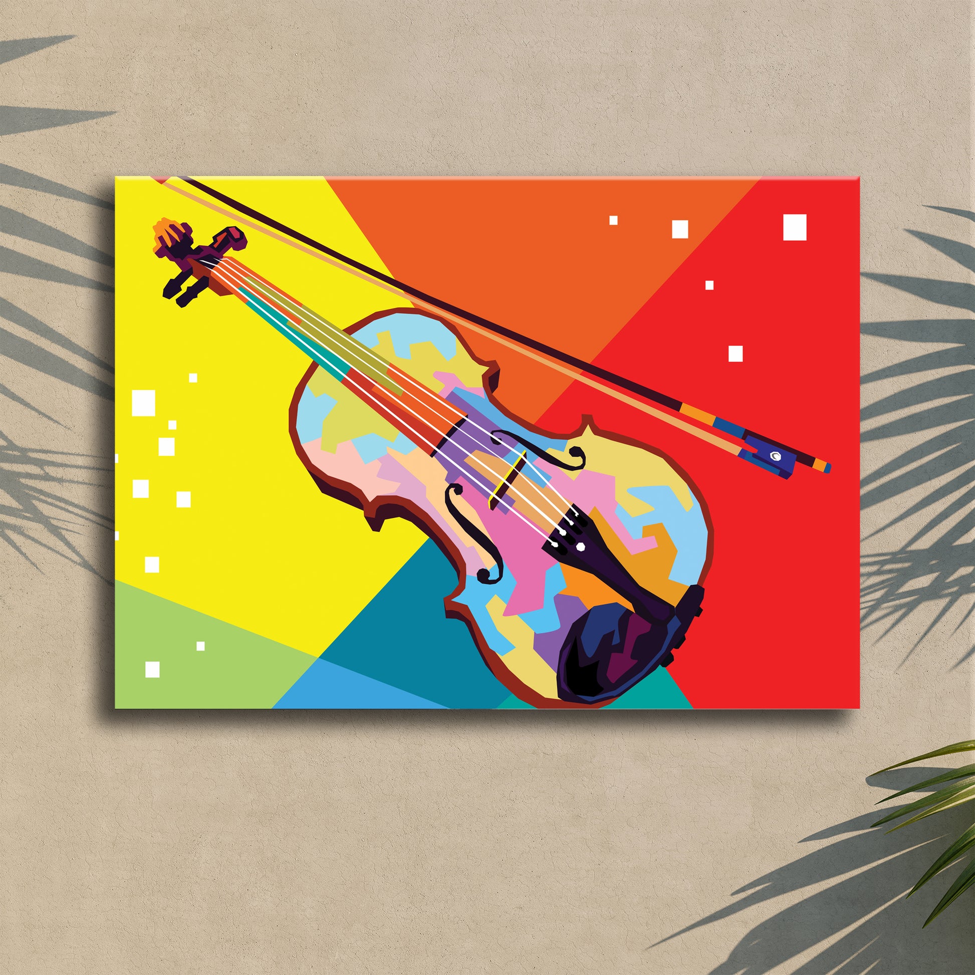 Violin Abstract Canvas Wall Art Style 1 - Image by Tailored Canvases