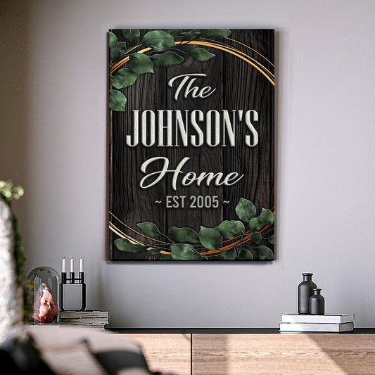 Family Home Sign  - Image by Tailored Canvases