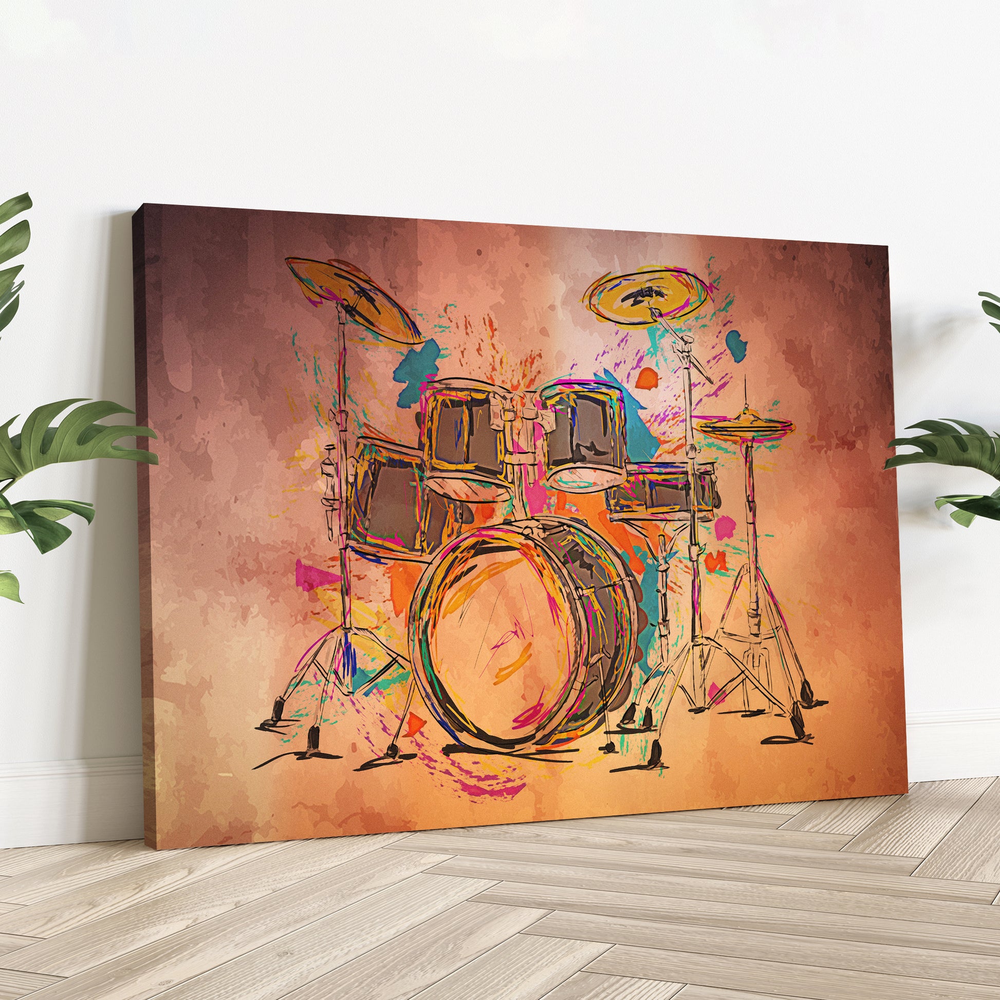 Drums Abstract Canvas Wall Art - Image by Tailored Canvases